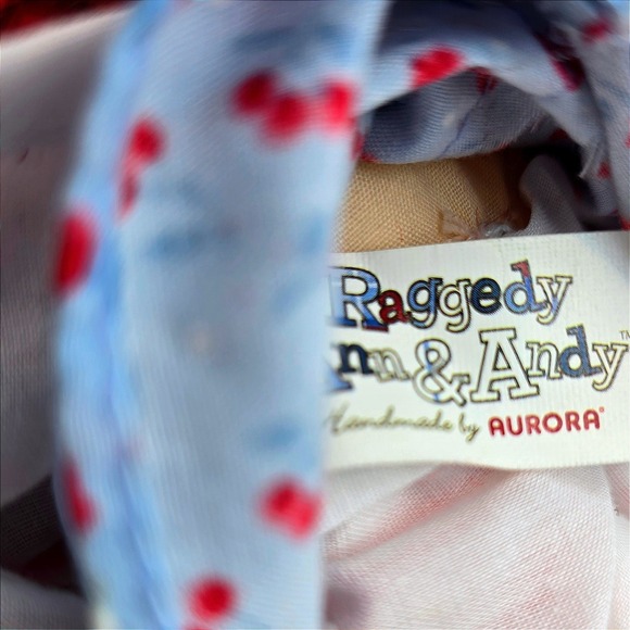 2012 Aurora Raggedy Ann & Andy Dolls Pair 9" Classic Plush Hasbro Ann Has Tag - Picture 12 of 14